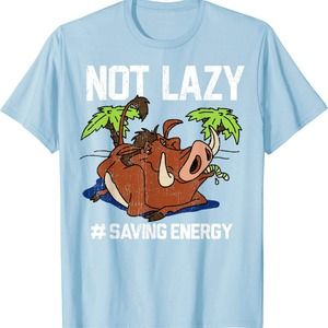 Disney The Lion King Pumbaa Not Lazy Distressed